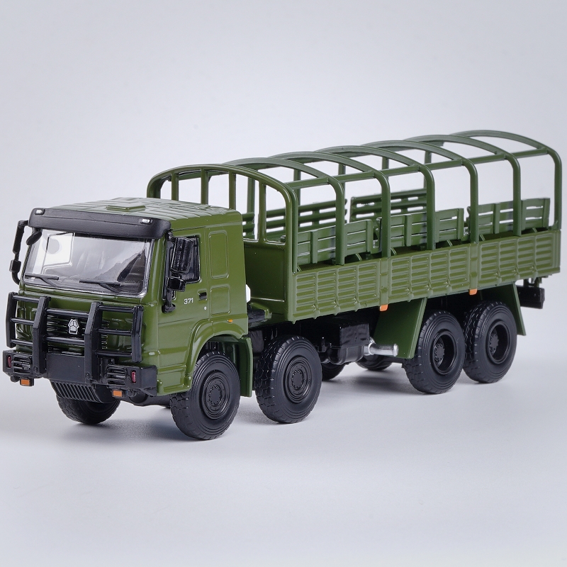 JKM1/64豪沃8X8卡车运兵八轮平衡轴 MV3微缩静态合金汽车模型