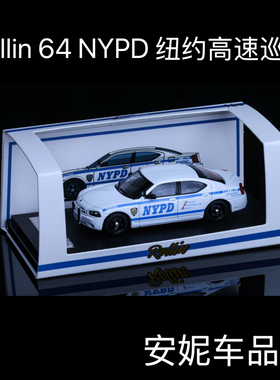 【安妮现货】Rollin 1/64 2008道奇战马nypd纽约警车系列静态模型
