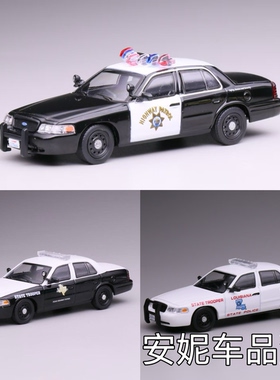 1/64 596 福特cv 加州高速巡警 路易斯 德州州警合金汽车模型