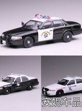 1/64 596 福特cv 加州高速巡警 路易斯 德州州警合金汽车模型