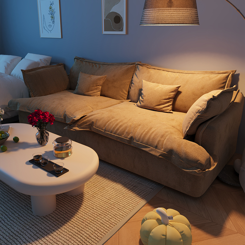 花瓣云朵布艺沙发客厅小户型