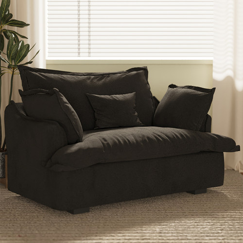 花瓣云朵布艺沙发客厅小户型双三人出租房卧室帆船奶油风懒人沙发