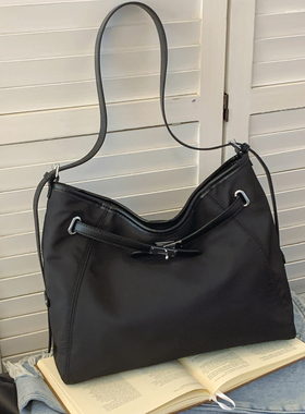 2025秋冬新款时尚通勤包百搭大包托特包牛津布凯利扣单肩包斜挎包