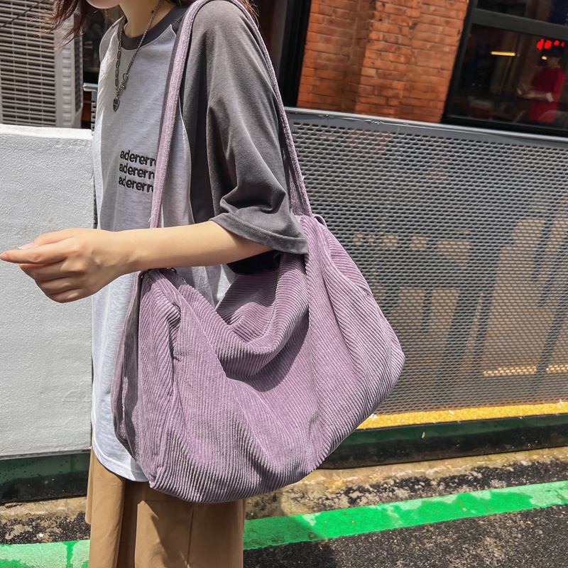 枕头包条绒大容量日韩单肩斜跨包