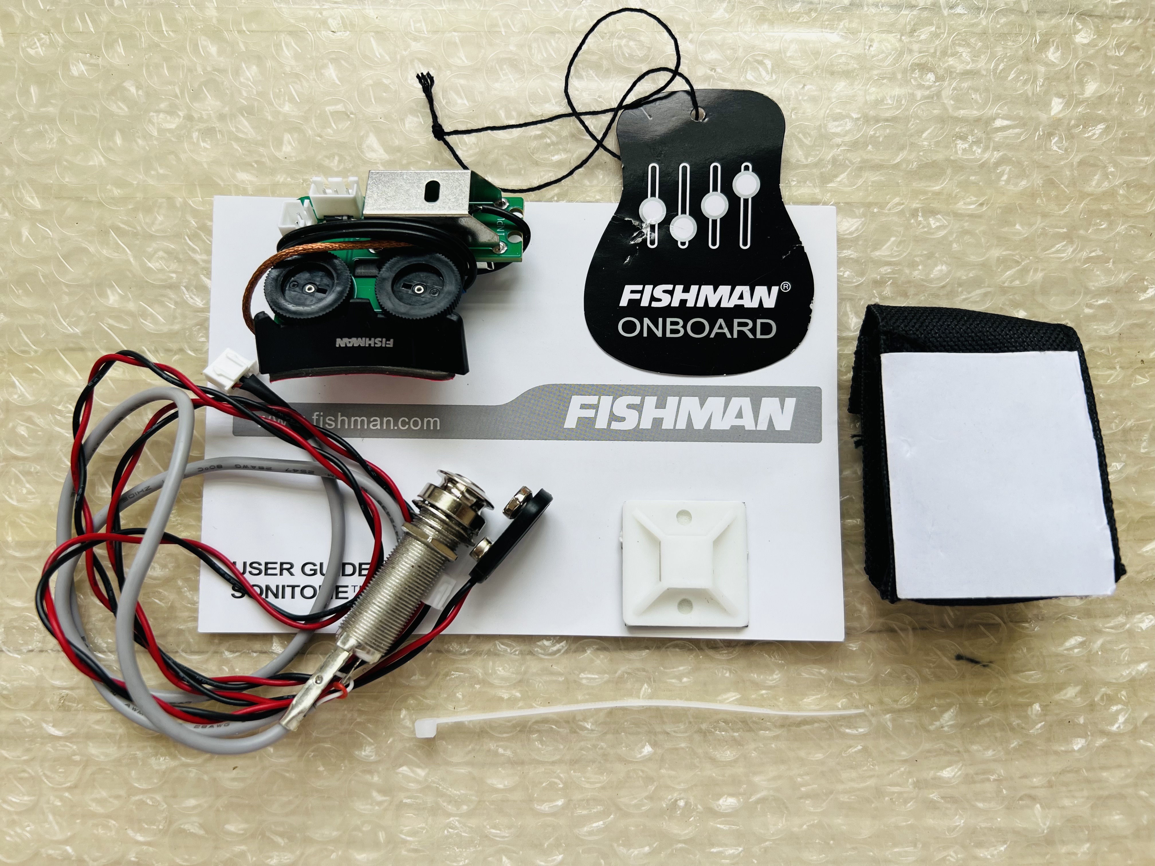 国产fishman渔夫内置齿轮GT2木吉他拾音器电箱免开孔民谣古典通用