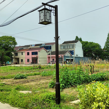 户外太阳能庭院灯led乡村道路灯防水公园小区景观灯3.5米监控灯杆