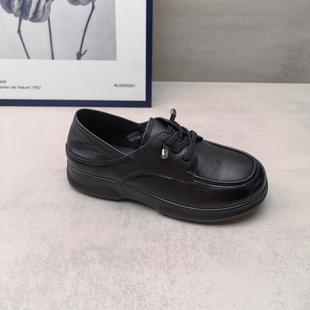 2026春季真皮乐福鞋女休闲圆头一脚蹬软底不累脚中老年妈妈单皮鞋