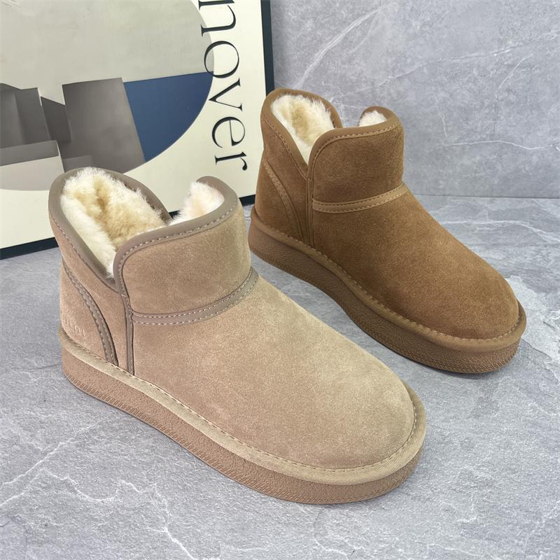 2024年冬季新款真皮厚底雪地靴