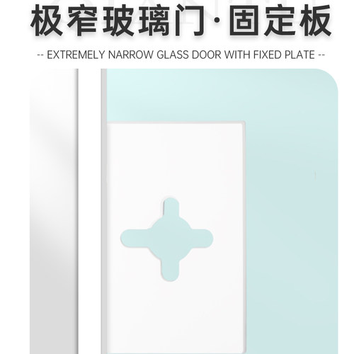 极窄单双玻卫生间玻璃门浴室夹板法式复古单双孔分体铝合金板门锁