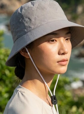 2026新款夏季户外防晒渔夫帽男女大帽檐透气遮阳帽可调节防紫外线