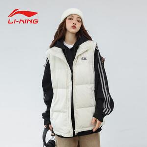 李宁羽绒棉服马甲男女同款运动时尚系列秋冬宽松棉服运动服外套潮