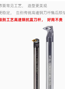 高速钢变径内孔刀杆 H08K/H10K/H12M/H14N/H16Q -SDWCR07 SDWCL07