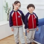Dịch vụ làm vườn mẫu giáo Trường tiểu học mới Đồng phục trẻ em Dịch vụ lớp học Cotton English College Thể thao gió mùa xuân và mùa thu - Đồng phục trường học / tùy chỉnh thực hiện váy trẻ em