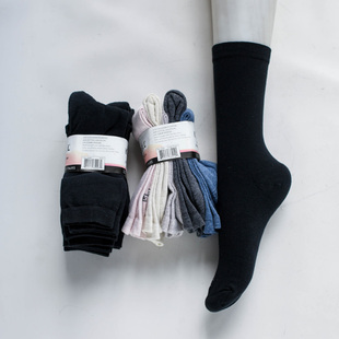 男袜纯色 Coolmax户外速干防臭中筒袜女黑色商务高帮棉运动小码