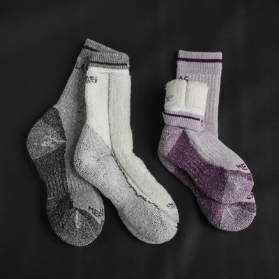 Merino wool外贸美丽奴羊毛袜女户外徒步袜男运动中筒加厚保暖袜