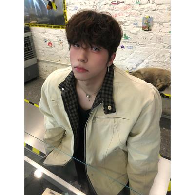 美式高级感卡其色哈灵顿夹克男款痞帅棒球服短款正肩飞行员外套秋