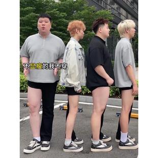 黑色517柳叶弯刀微喇牛仔裤男款秋冬加绒加厚裤子cleanfit喇叭裤