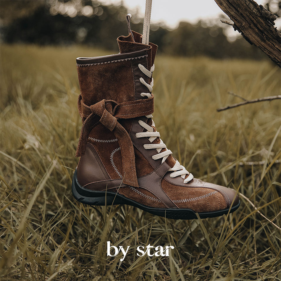 猎装拳击靴可可棕牛皮