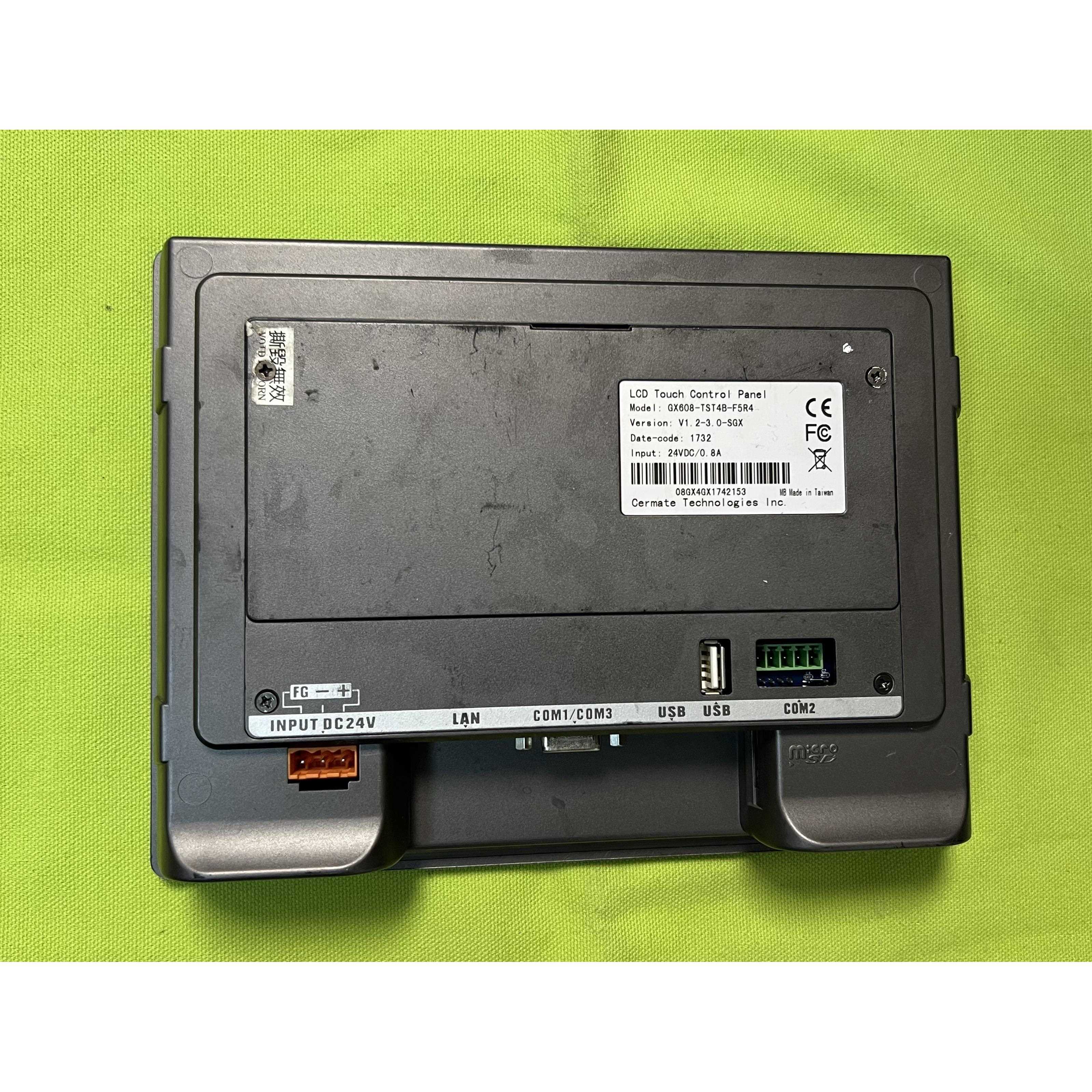 原装正品台湾人机界面型号GX608-TST4B-F5R4，功能正常，带网口现