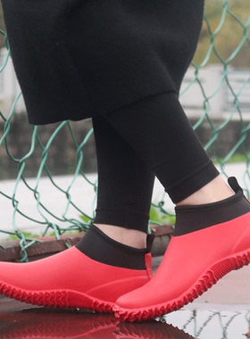 【法国单】春夏雨鞋女大码防滑橡胶雨靴短筒时尚男士胶鞋防水鞋男