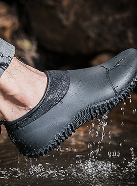 春夏低帮雨鞋男士保暖男士防水雨靴户外钓鱼水靴胶鞋透气时尚水鞋