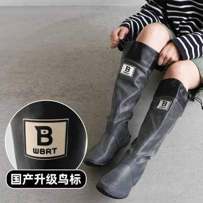 亲子档日式儿童雨鞋野鸟协会日标高筒雨靴橡胶防滑防水靴男女同款 — 4