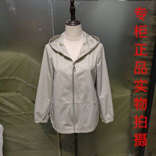 悦莲清2606紫色连帽外套女春秋休闲宽松洋气拉链夹克上衣2026新款