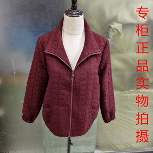 悦莲清6A01中式 短外套女拉链显瘦气质百搭减龄夹克上衣 修身