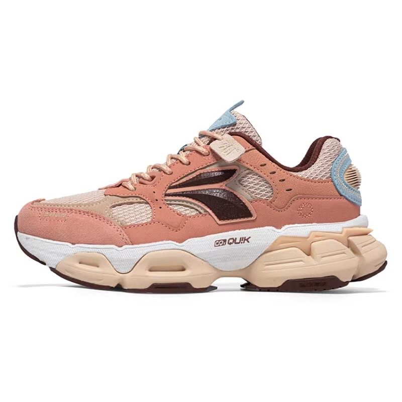 361度女士网面休闲鞋新品2024冬季复古文化鞋女子运动鞋582446777