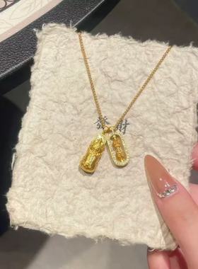 新中式招财貔貅金刚杵项链