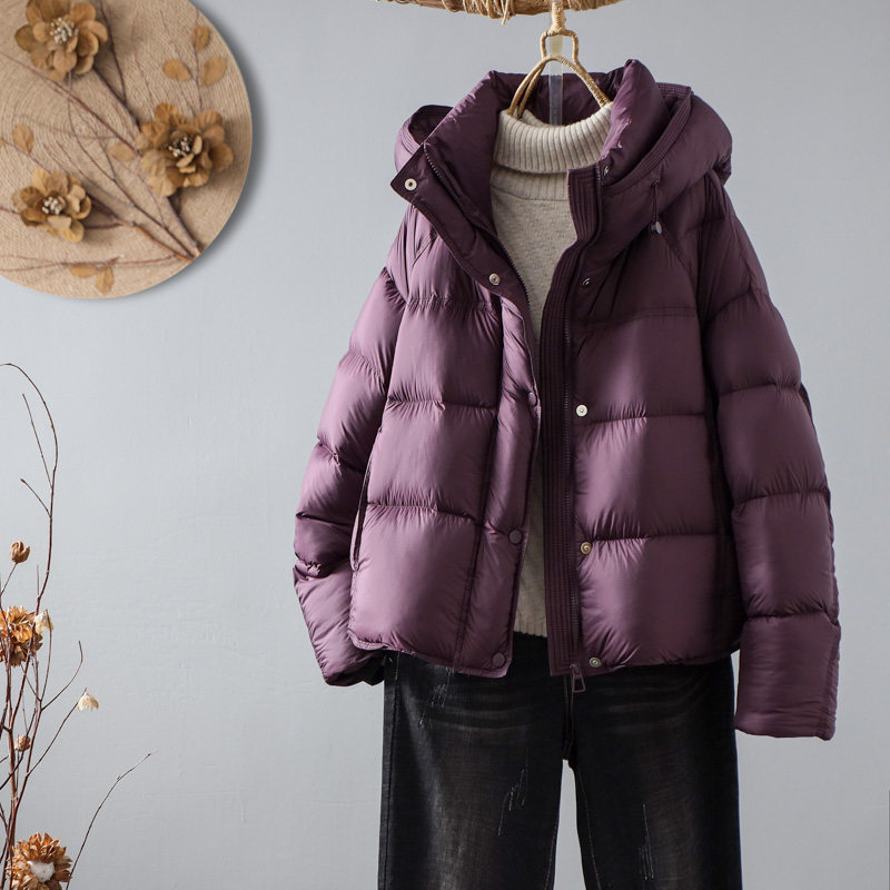 泡芙羽绒服女2024冬季新款短款连帽宽松面包服加厚白鸭绒保暖外套,女装/女士精品,羽绒服,淘宝优惠券,粉丝福利购,淘宝优惠卷