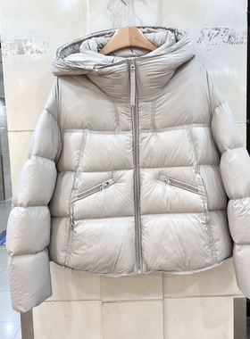 8539欧货时尚休闲百搭显瘦泡芙感90白鸭绒羽绒服立领外套冬季新款
