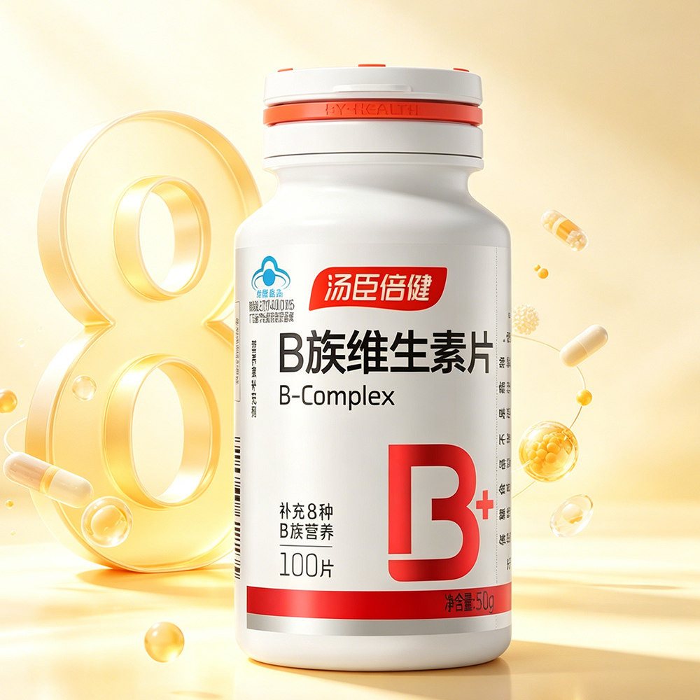 汤臣倍健维生素b族片复合维生素b2b6b12男女性补充维bvb维他命