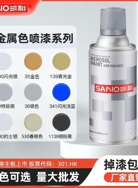 三和自喷漆汽车摩托车金属漆轮毂翻新改色金色银灰闪光银特级银