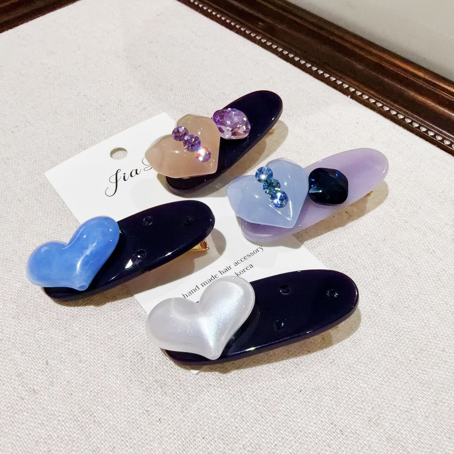 JIALI韩国代购爱心水钻鸭嘴夹发夹女手工发卡边夹多色可选时尚,饰品/流行首饰/时尚饰品新,发饰,淘宝优惠券,粉丝福利购,淘宝优惠卷