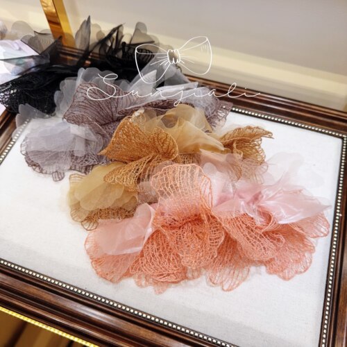 韩国进口蕾丝垂坠弹簧夹仙女风