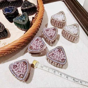 JIALI韩国DODO代购猫耳朵三角形带钻抓夹刘海夹半扎发小脑发夹