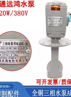 线切割配件南通远鸿全铜水泵380V三相电泵AB-50循环冷却泵120W220