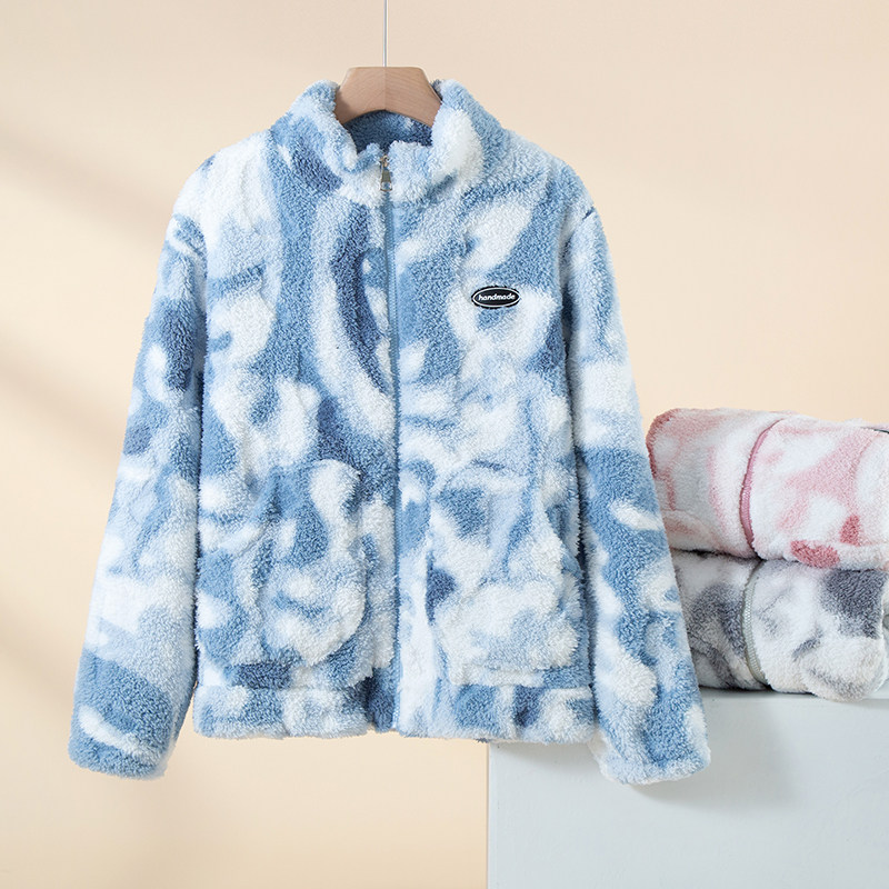 法兰绒女睡衣大码外套女2025新款秋冬加绒加厚保暖毛绒宽松家居服