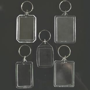 透明亚克力钥匙扣一寸二寸偶像爱豆照片收纳空壳影楼小相框挂件