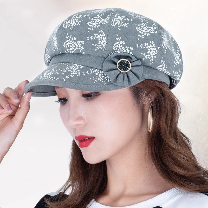 冠师傅秋冬新款百搭贝雷帽女韩版潮流文艺时尚户外女帽八角帽可爱