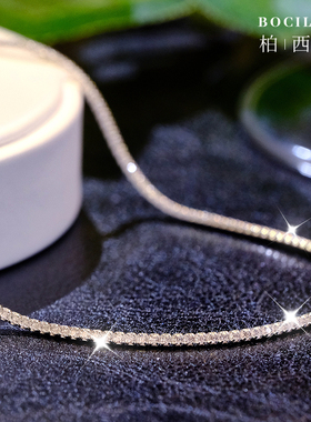 S925银锁骨链女简约项链礼物