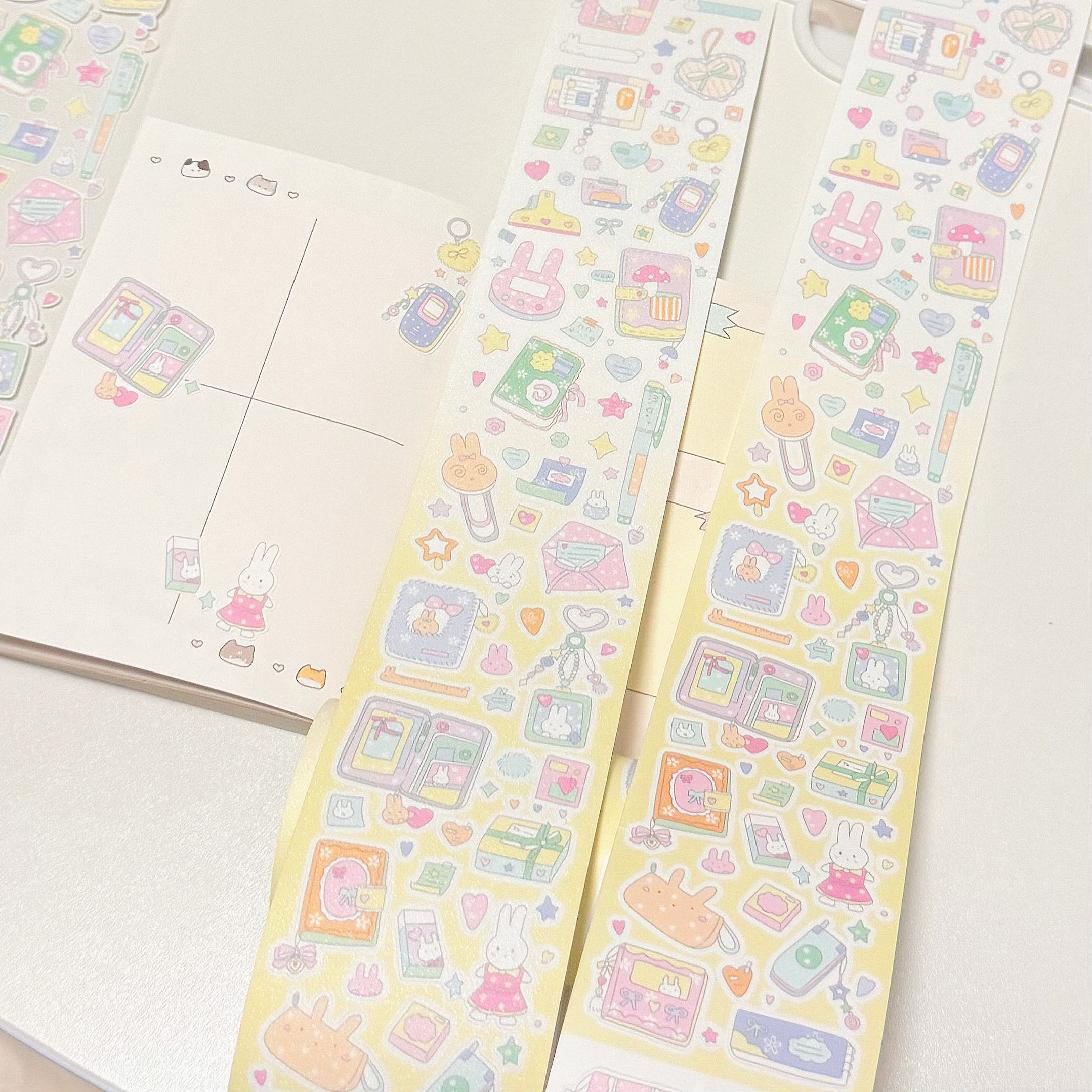 可爱手帐TUUO涂鸦高校闪砂素材