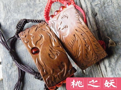 桃之妖  桃木纯手工雕刻  情侣手链手镯 龙跃凤鸣