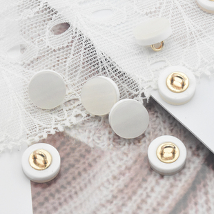 白色圆形衬衫扣子树脂透明小纽扣百搭男女衣服开衫衬衣钮扣黑色