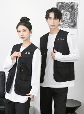 化妆师工作服马甲定制LOGO时尚婚纱影楼摄影礼服馆上班工装印字