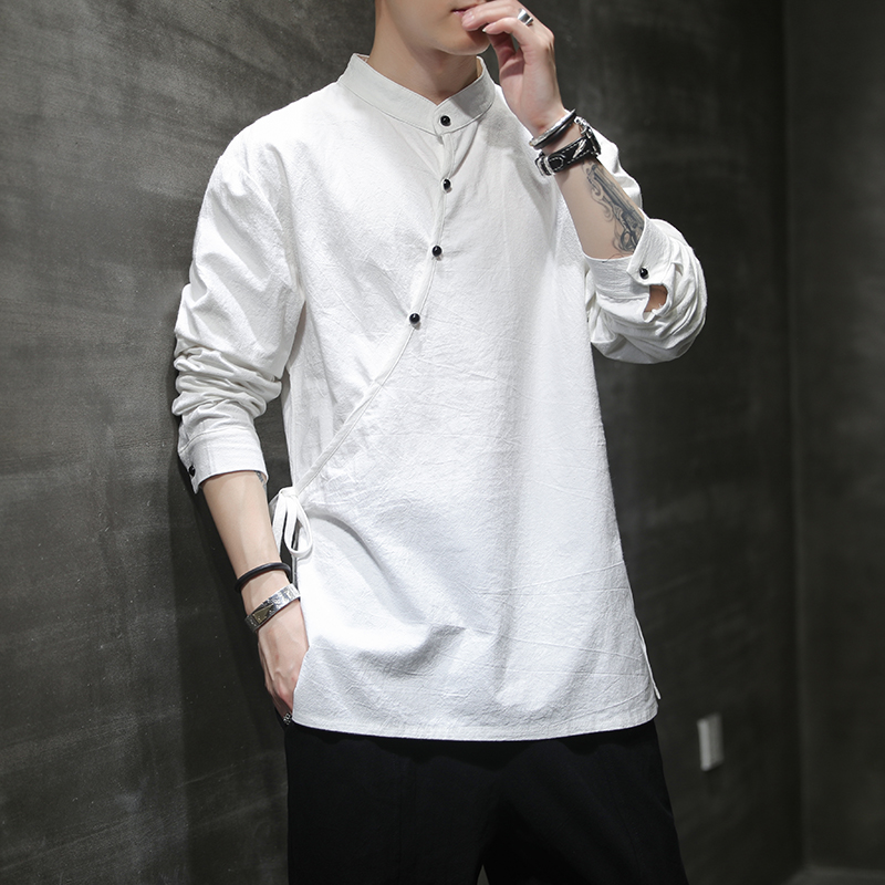 新中式厨师工作服长袖男女士酒店餐厅后厨房厨师长工衣logo定制服