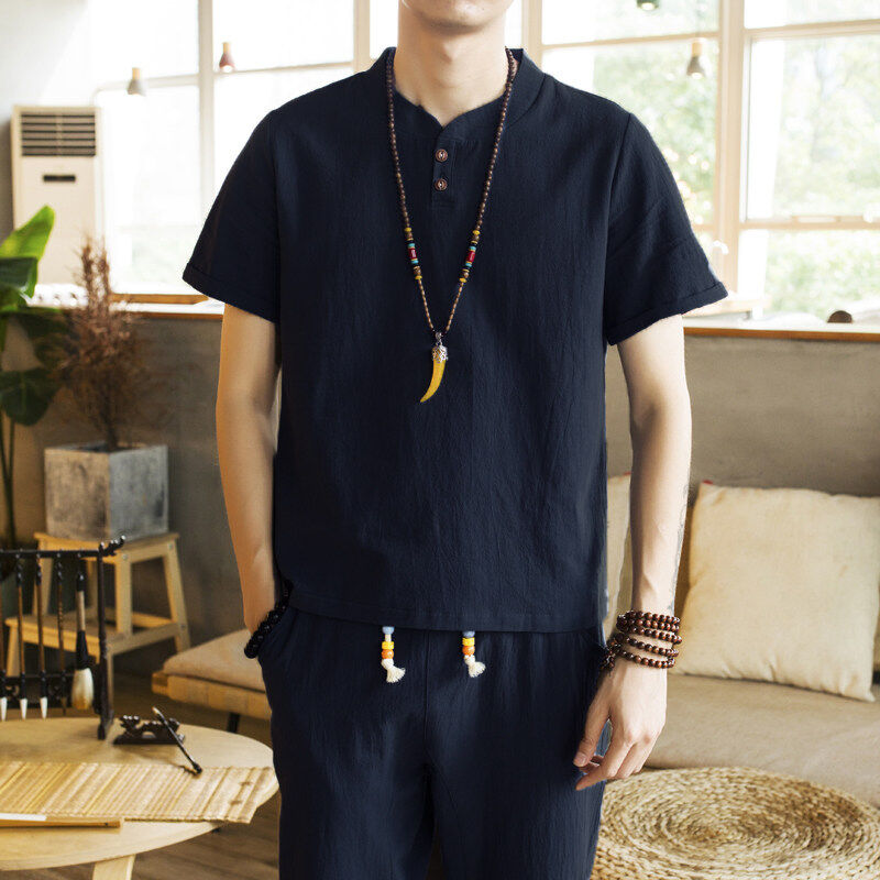 茶艺师工作服足疗按摩工装中医养生馆艾灸理疗男技师衣服SPA套装