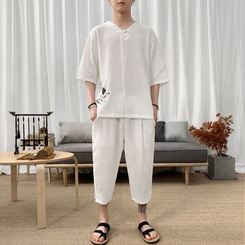 男技师推拿按摩足浴师桑拿工技师服足疗工作服男士冰丝衬衫一套装,男装,其他套装,淘宝优惠券,粉丝福利购,淘宝优惠卷