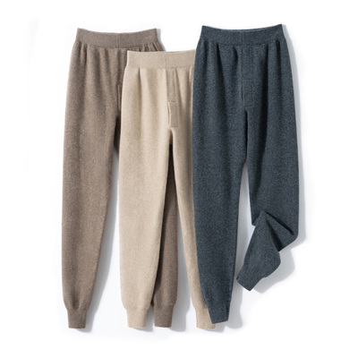 男士保暖裤山羊绒针织内穿打底裤